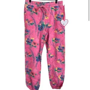 Pink floral LoveShackFancy joggers *brand new*